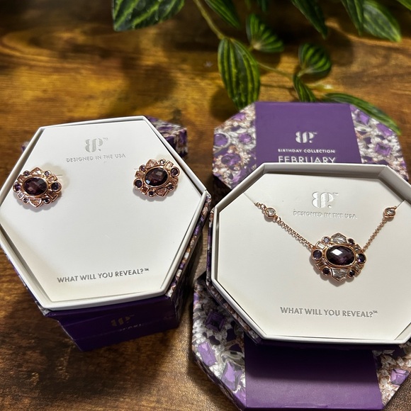 Bomb Party Jewelry - Bomb Party February 2026 Matching Set Necklace and Earrings, Rose Gold